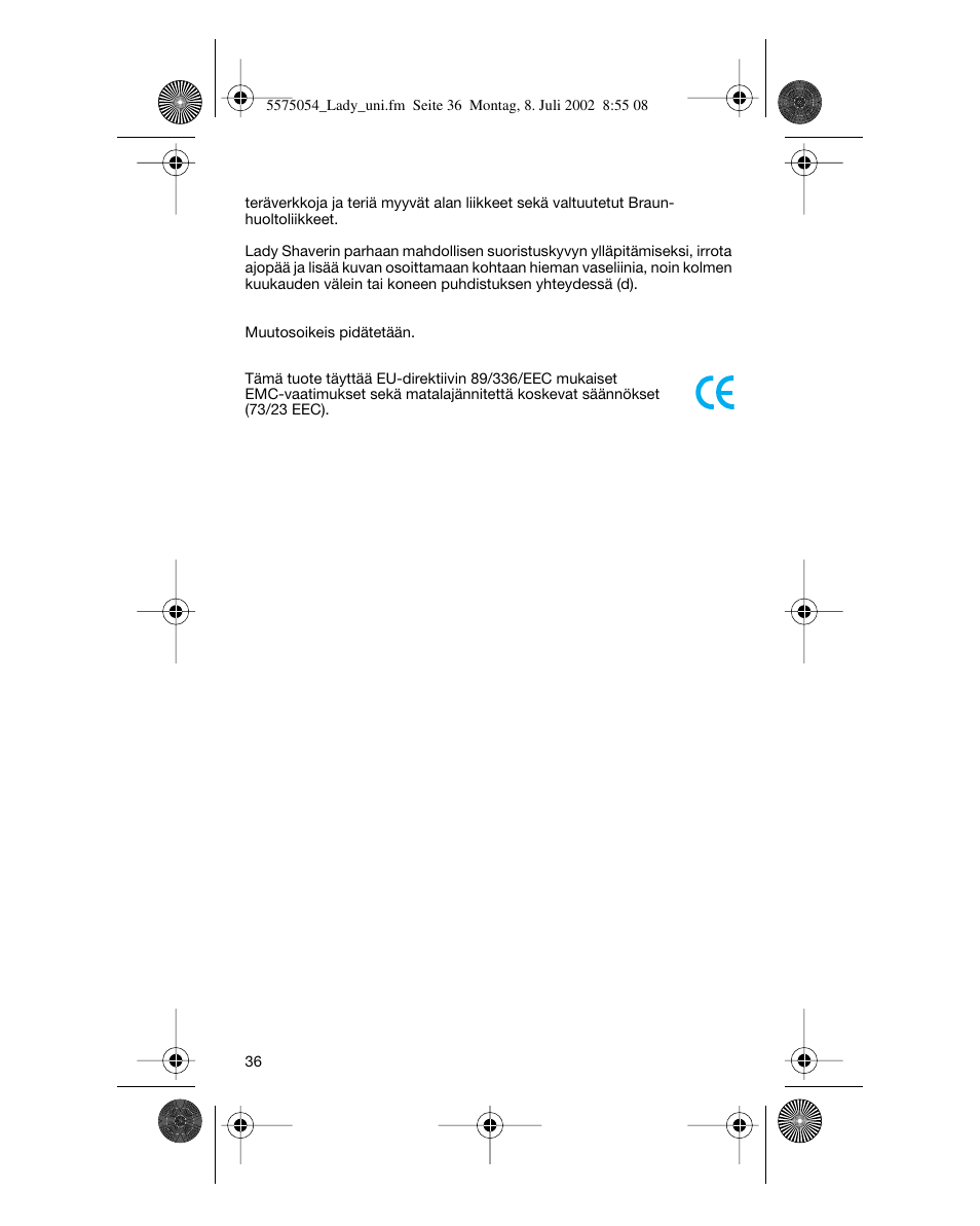 Braun Lady Style universal User Manual | Page 36 / 47