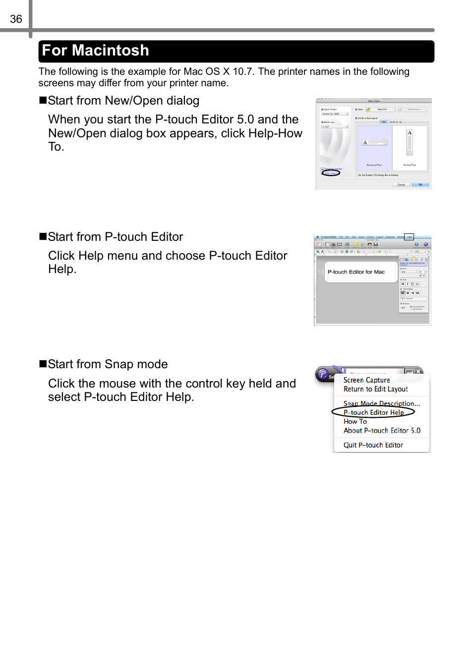 For macintosh | Brother QL-720NW User Manual | Page 44 / 93