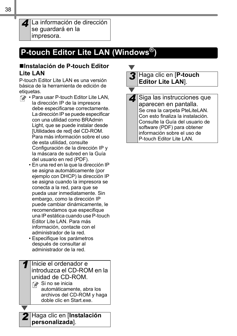 P-touch editor lite lan (windows®), P-touch editor lite lan (windows | Brother QL-720NW User Manual | Page 90 / 93