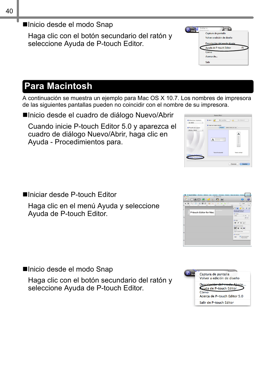 Para macintosh | Brother QL-720NW User Manual | Page 92 / 93