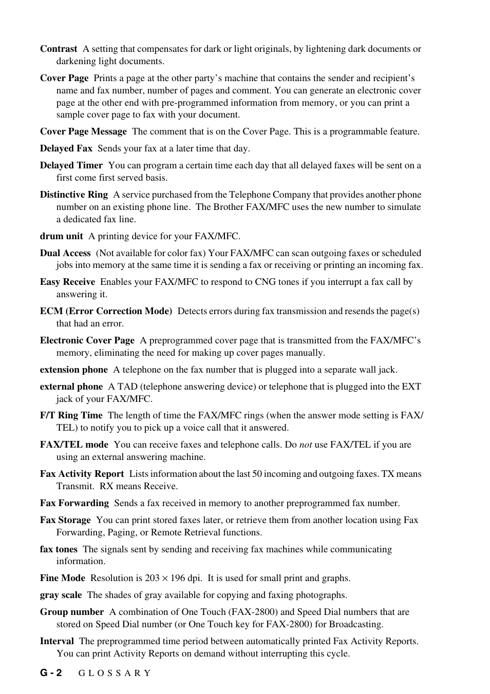 Brother FAX-2800 User Manual | Page 212 / 228