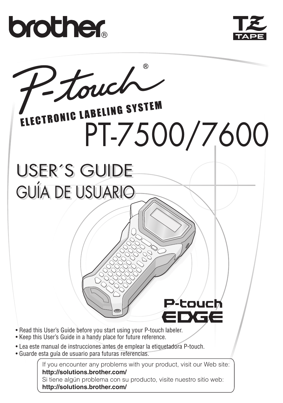 Brother PT-7500 User Manual | 103 pages