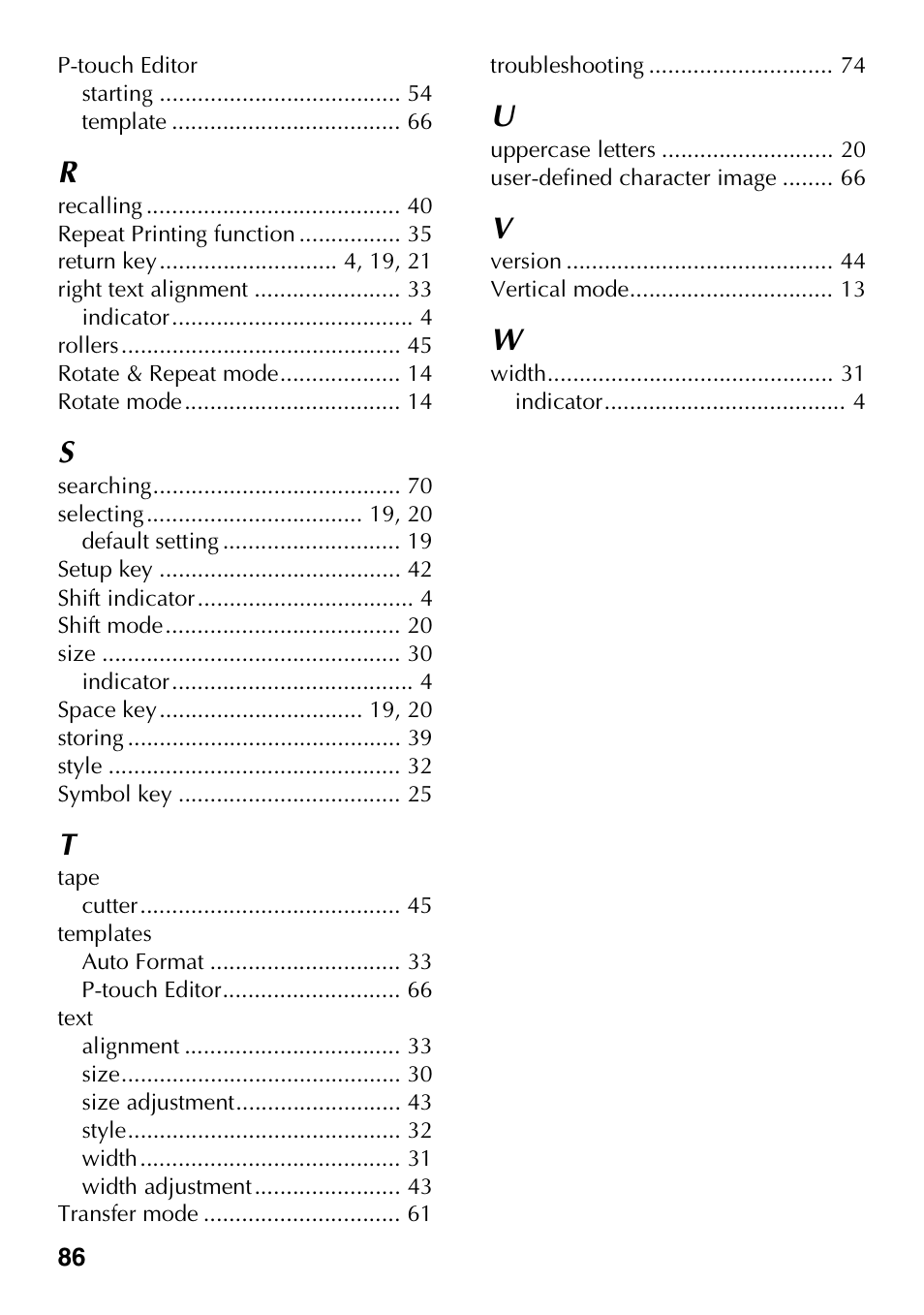 Brother PT-7500 User Manual | Page 101 / 103