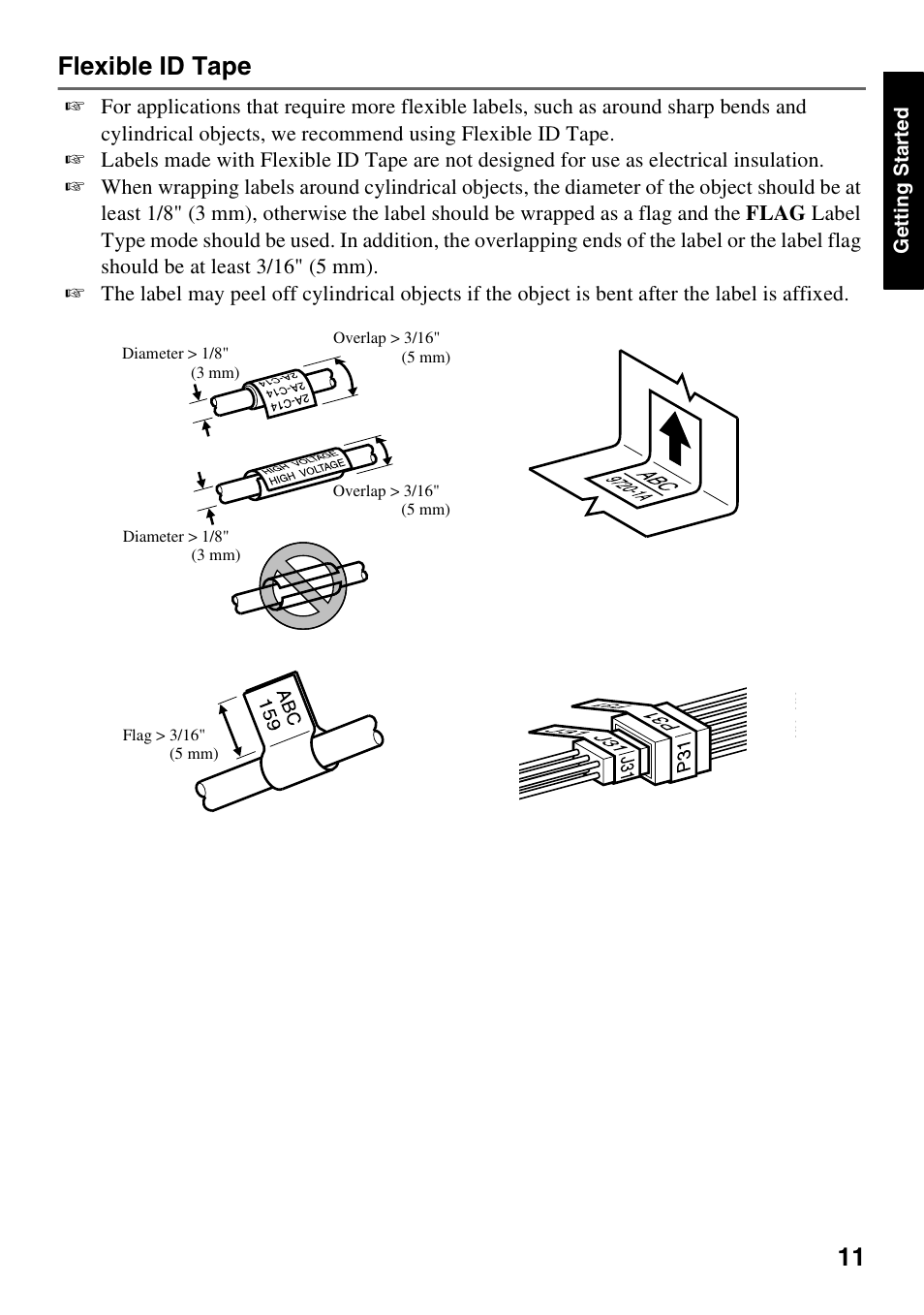 Flexible id tape | Brother PT-7500 User Manual | Page 26 / 103