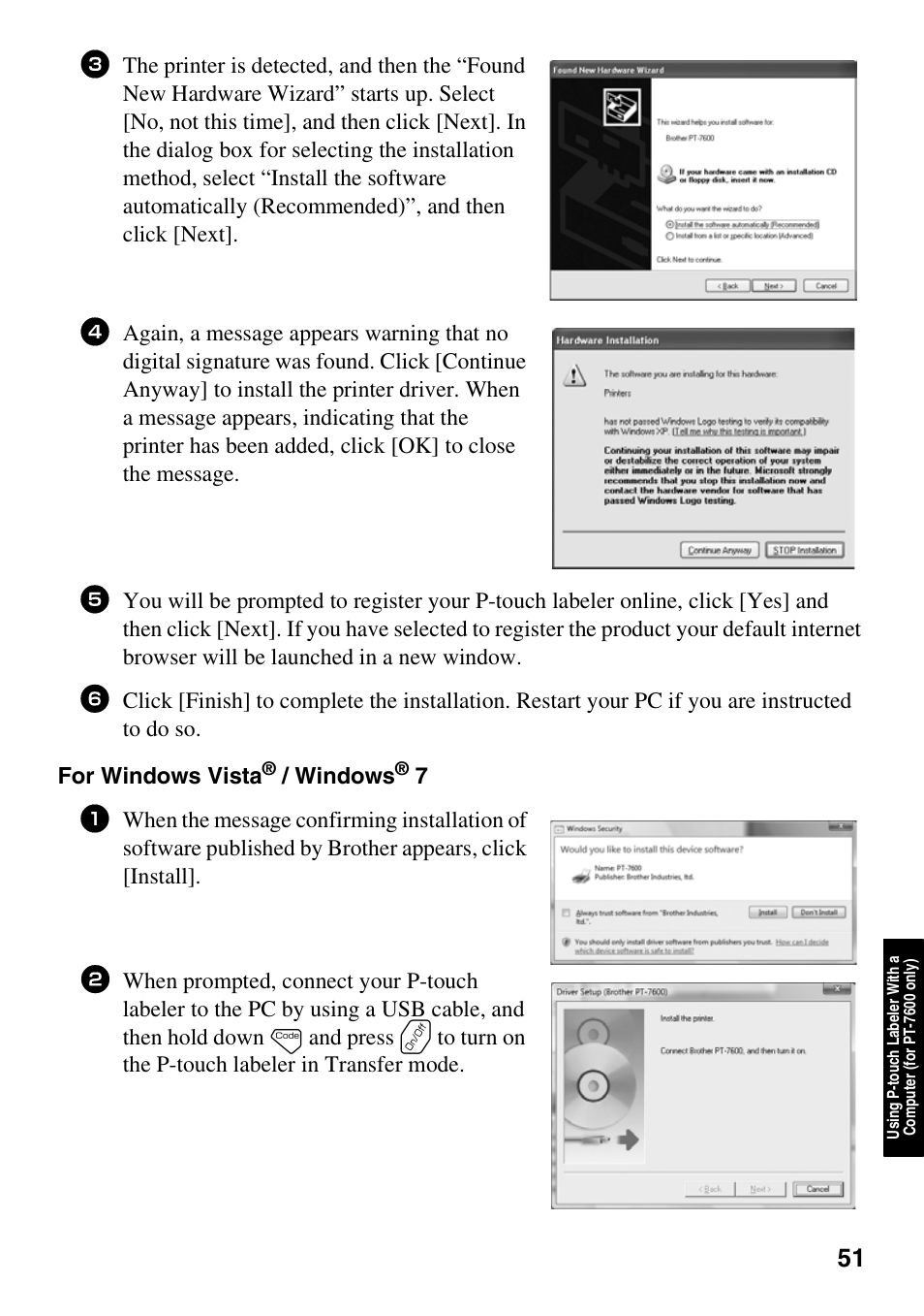 Windows | Brother PT-7500 User Manual | Page 66 / 103