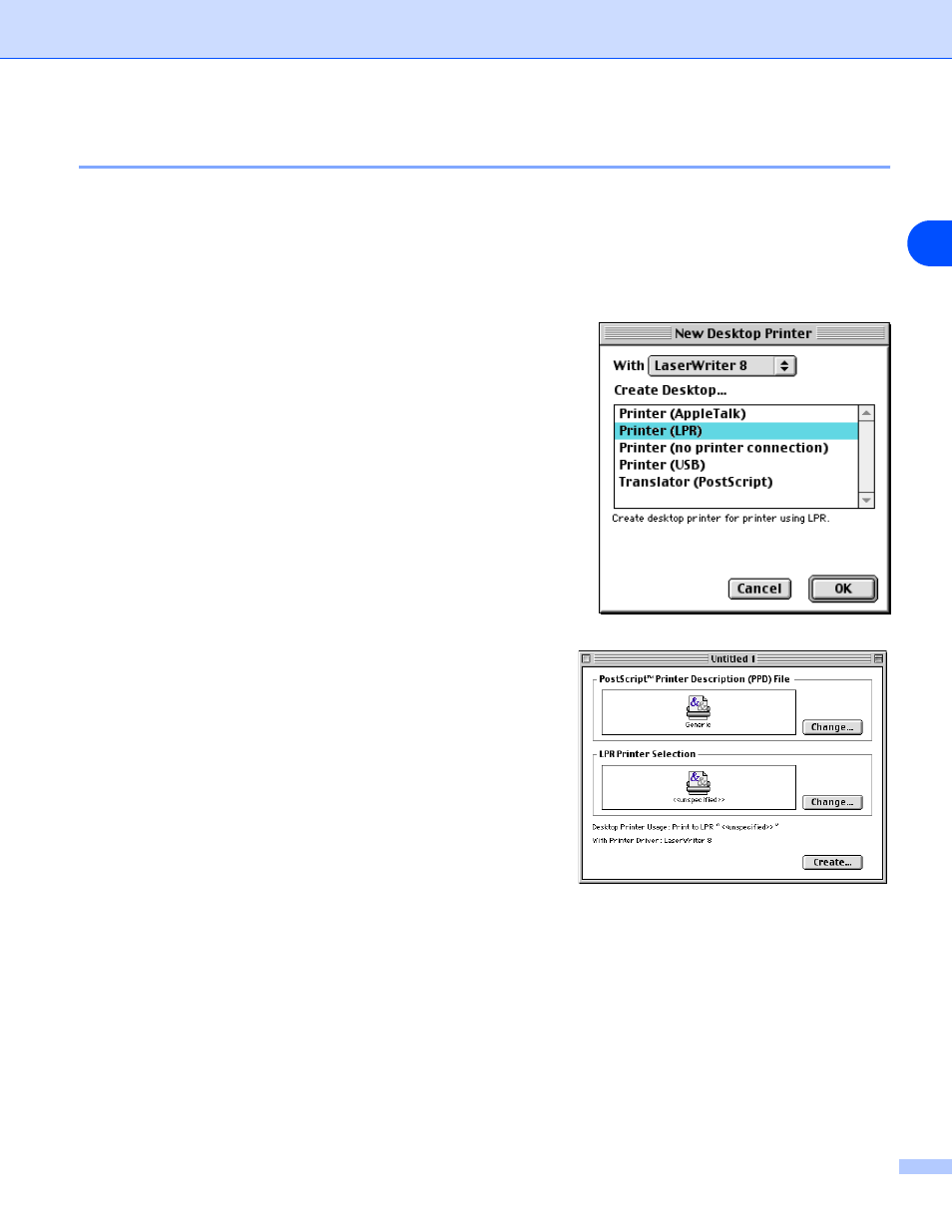 How to select the print server (tcp/ip) (mac os | Brother MFC-8870DW User Manual | Page 117 / 170