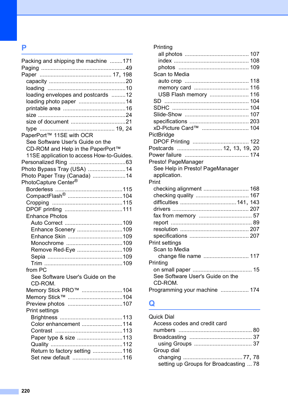 Brother MFC-795CW User Manual | Page 236 / 240