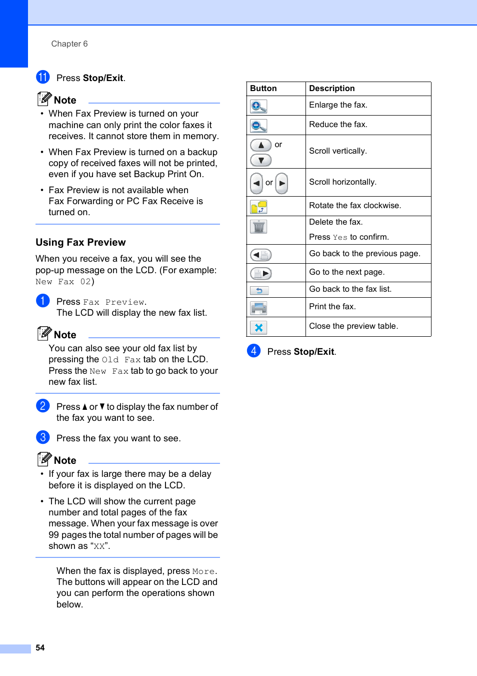 Using fax preview | Brother MFC-795CW User Manual | Page 70 / 240