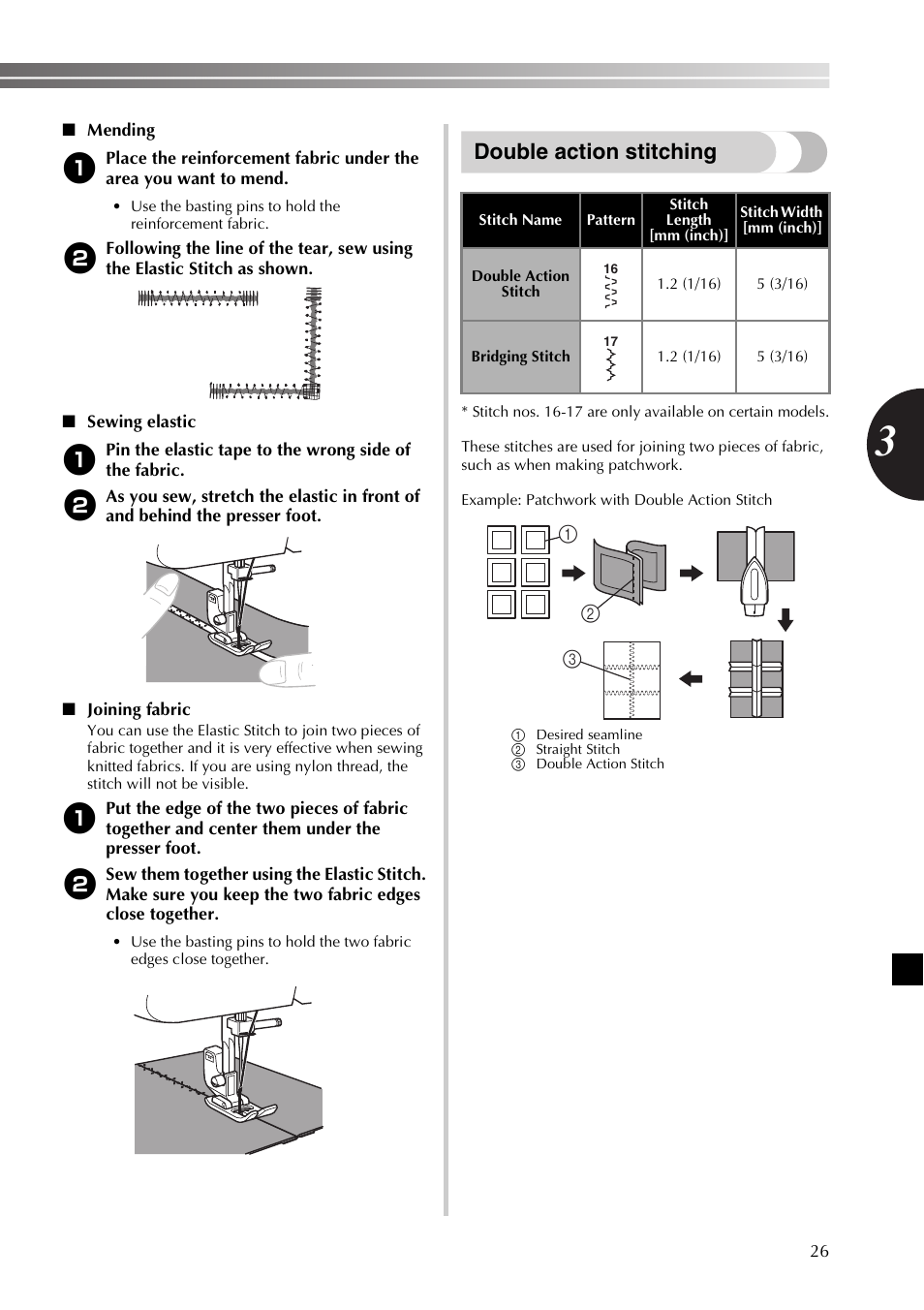 Double action stitching | Brother JX2517 User Manual | Page 27 / 80