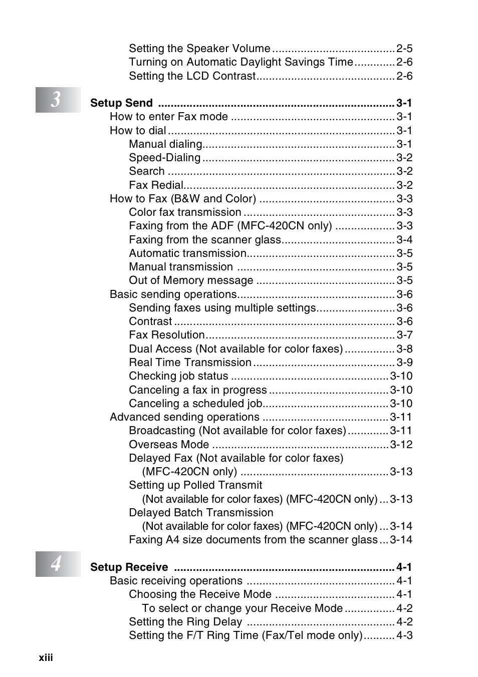 Brother MFC-420CN User Manual | Page 15 / 200