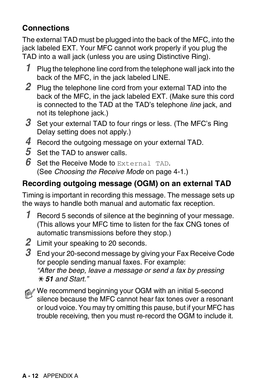 Connections | Brother MFC-420CN User Manual | Page 158 / 200