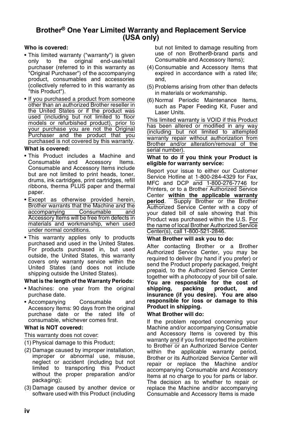 Brother | Brother MFC-420CN User Manual | Page 6 / 200