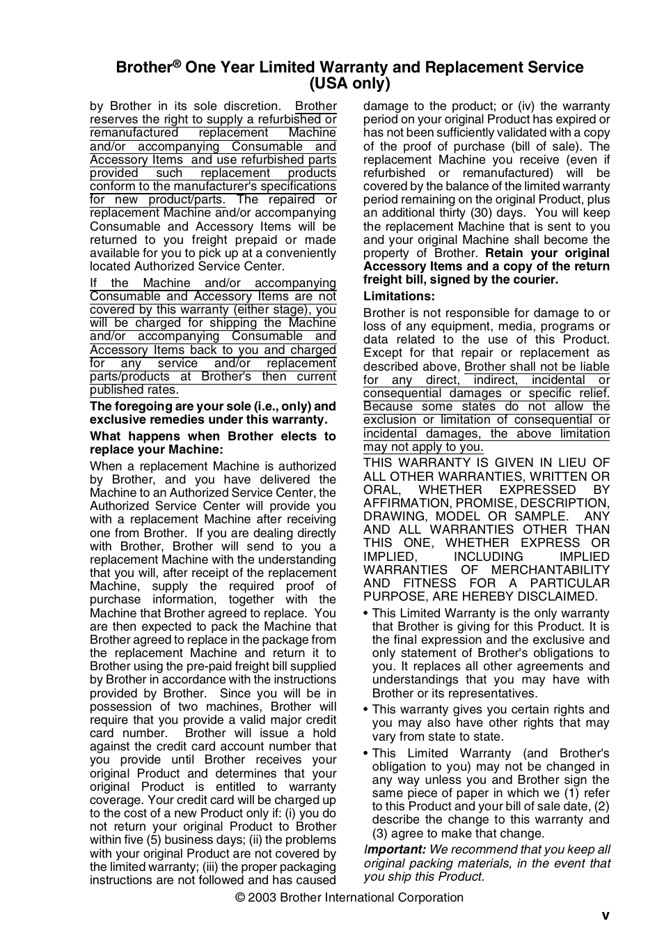 Brother | Brother MFC-420CN User Manual | Page 7 / 200
