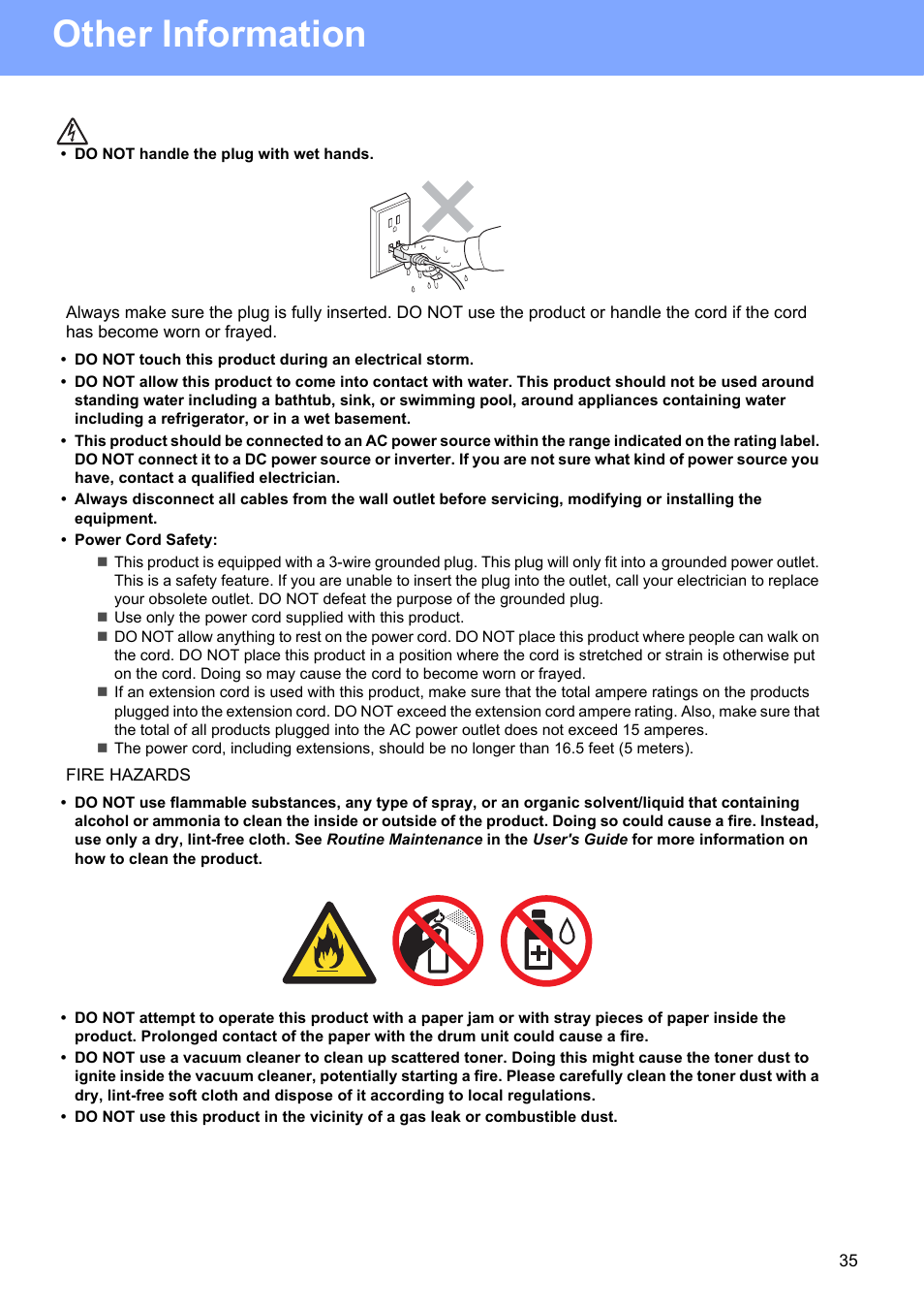 Other information | Brother HL-3075CW User Manual | Page 35 / 44