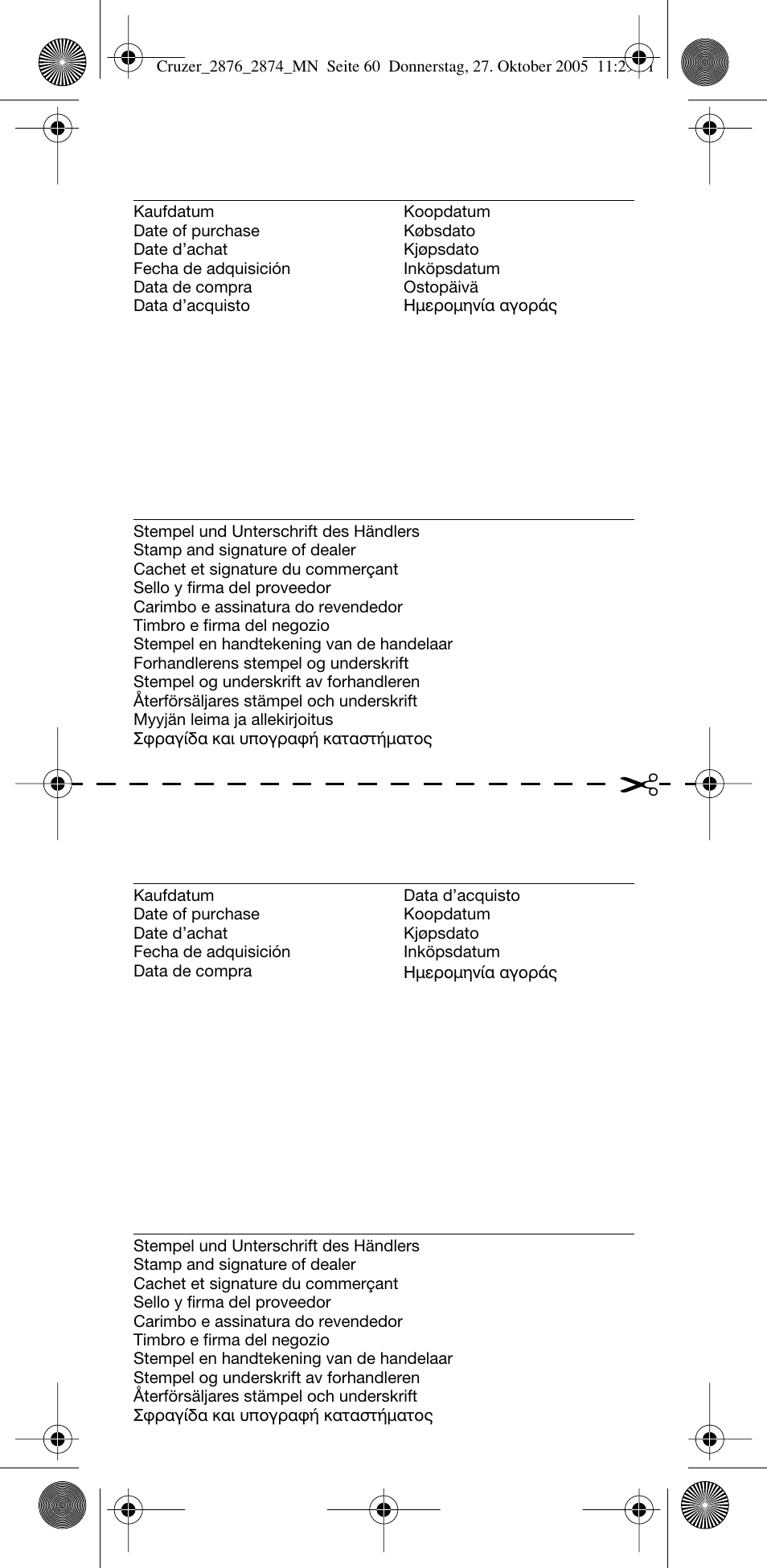 Braun 2874 Cruzer3 User Manual | Page 60 / 60