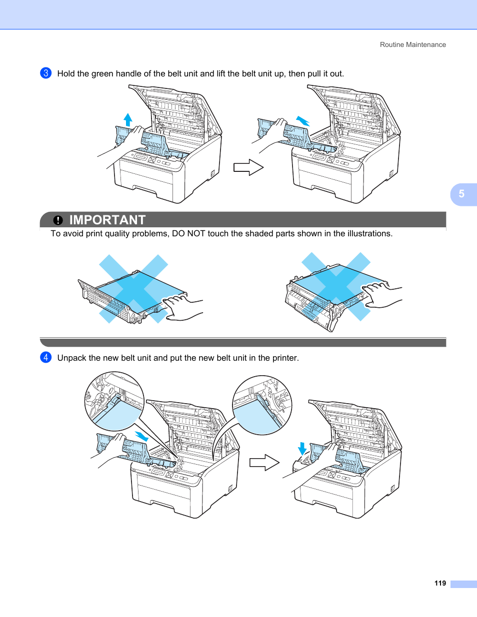 Important | Brother HL-3075CW User Manual | Page 124 / 194