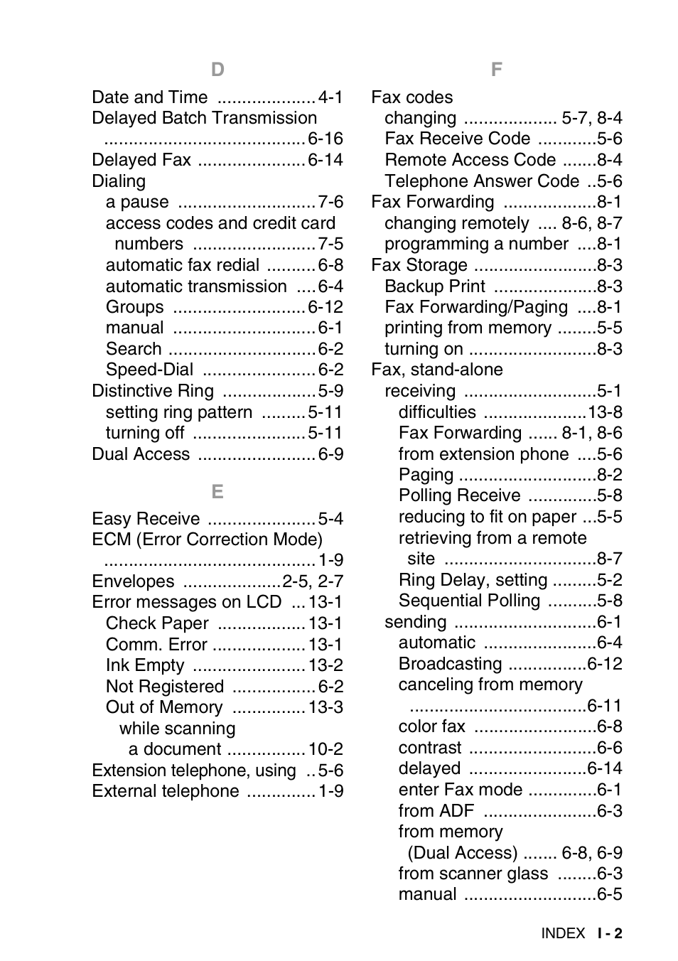 Brother MFC-3420C User Manual | Page 184 / 191