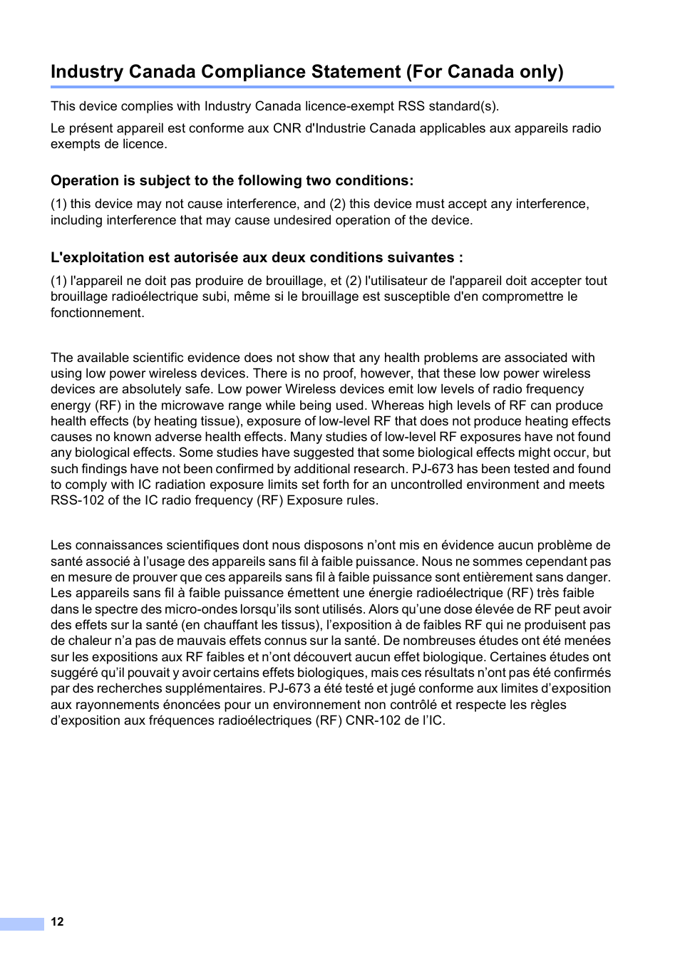 Brother PocketJet PJ-673 w WLAN User Manual | Page 13 / 14