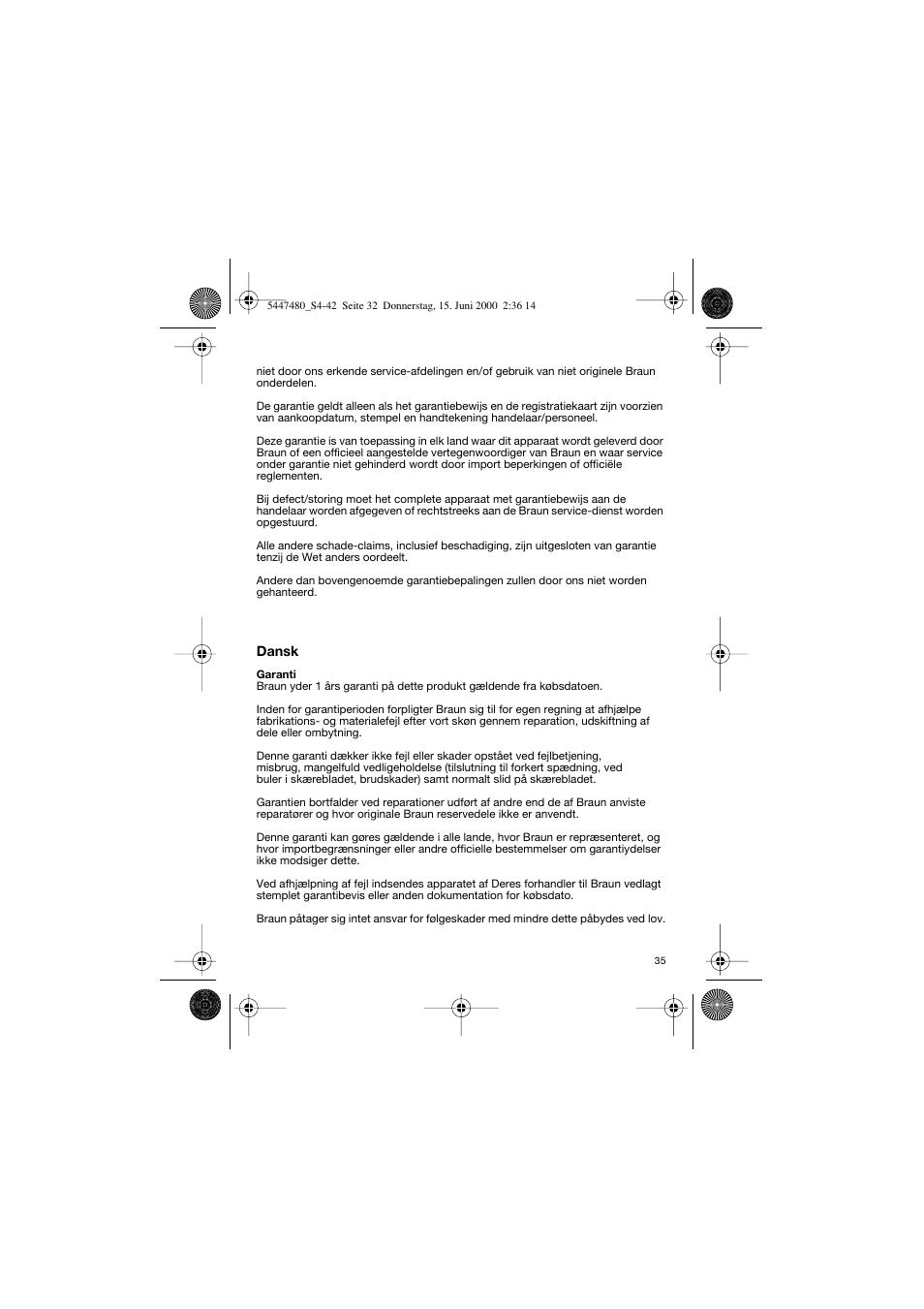 Braun 3105-5447 InterFace User Manual | Page 35 / 42
