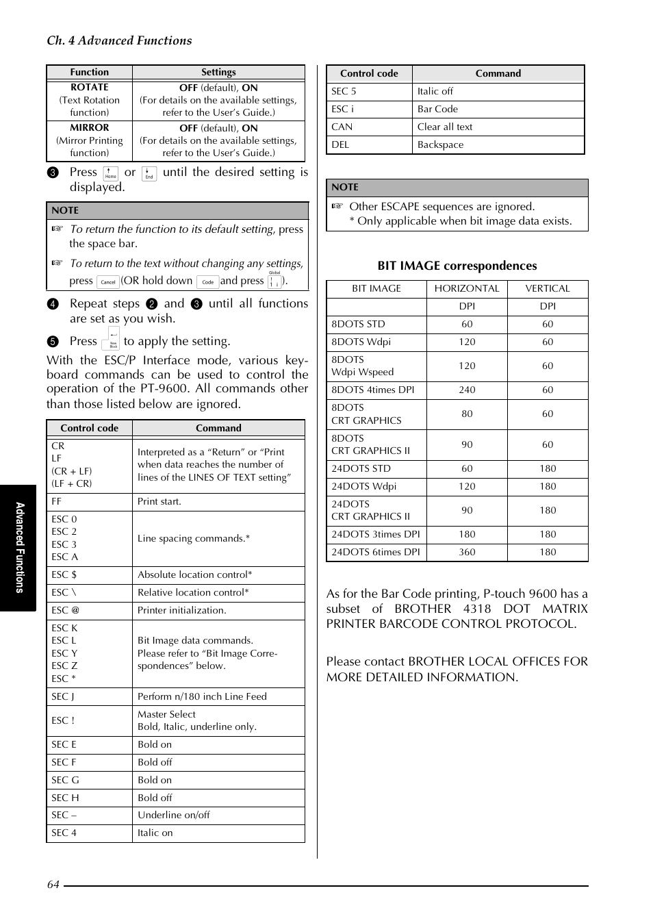 Brother PT-9600 User Manual | Page 78 / 235