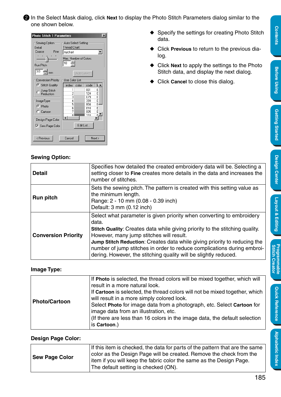 Brother PE-DESIGN Ver.5 User Manual | Page 193 / 274