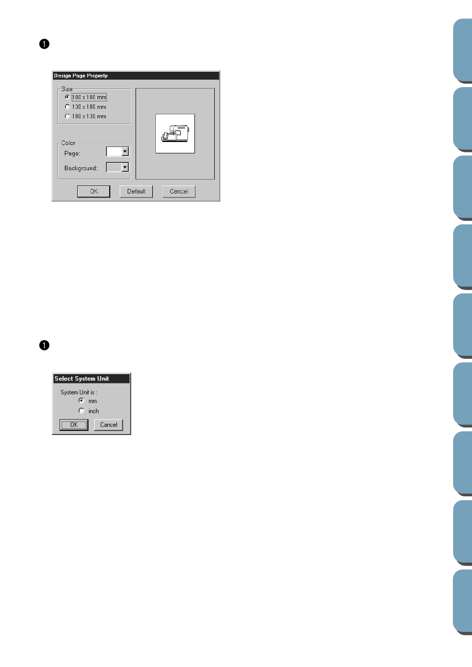 Select system unit | Brother PE-DESIGN Ver.432 User Manual | Page 167 / 200