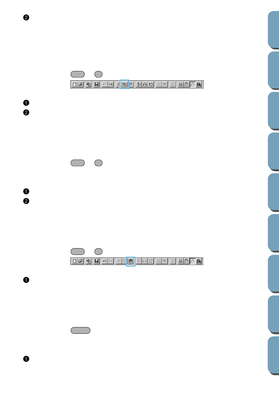 Copy, Duplicate, Paste | Delete | Brother PE-DESIGN Ver.432 User Manual | Page 84 / 200