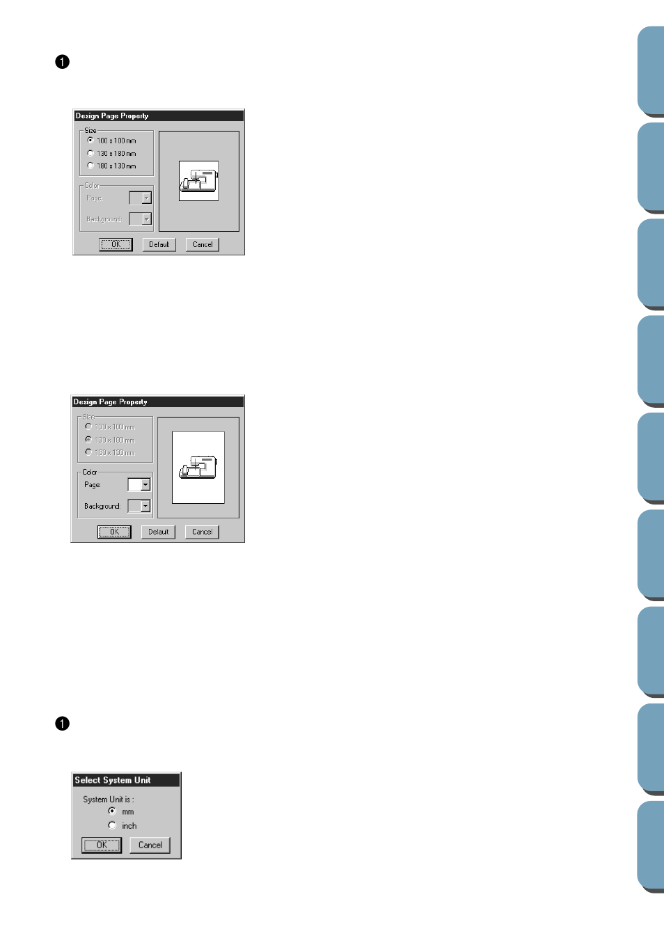 Select system unit | Brother PE-DESIGN Ver.432 User Manual | Page 95 / 200
