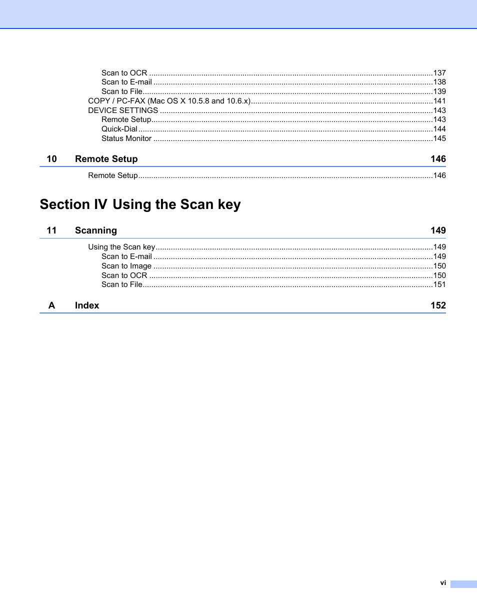 Brother MFC-7240 User Manual | Page 7 / 160