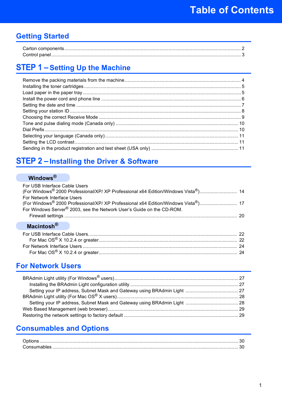 Brother MFC-9450CDN User Manual | Page 3 / 34