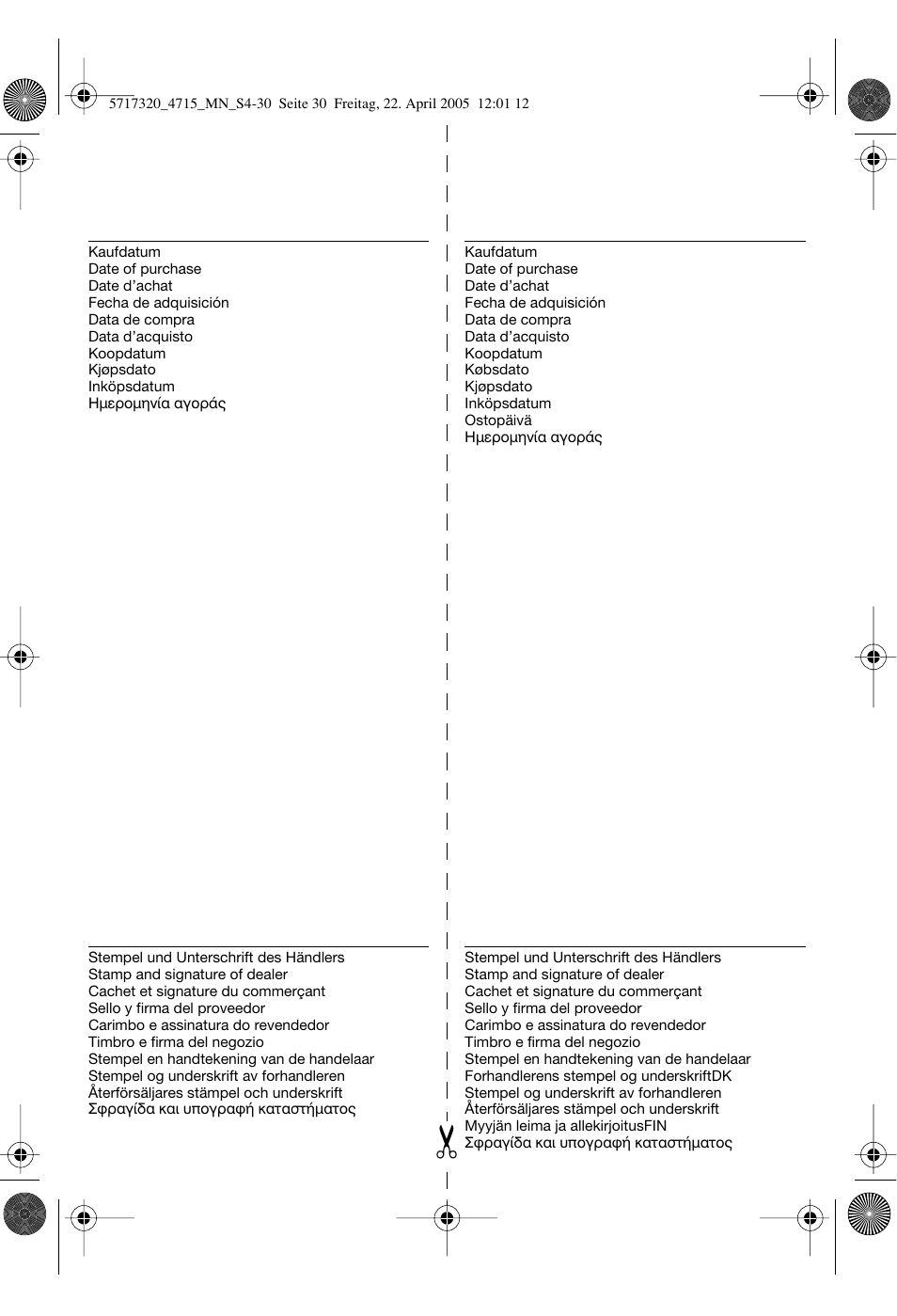 Braun 4715 TriControl User Manual | Page 30 / 30