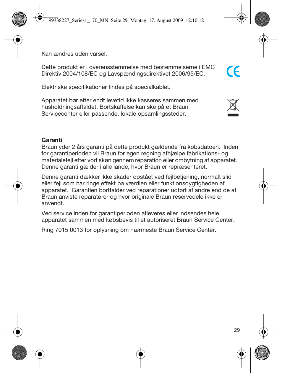 Braun 170 Series 1 User Manual | Page 28 / 43