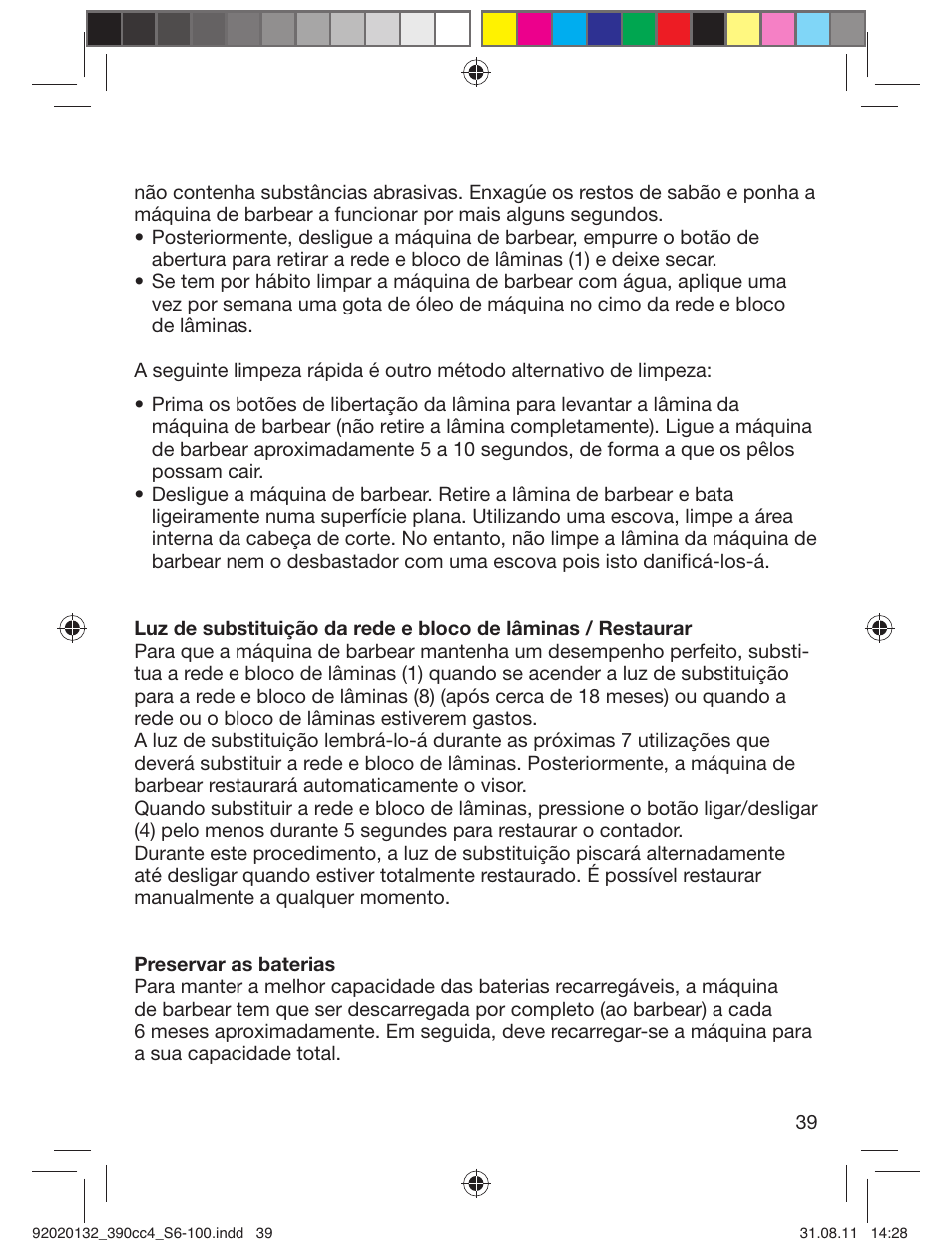 Braun 370cc-4 Series 3 User Manual | Page 39 / 98