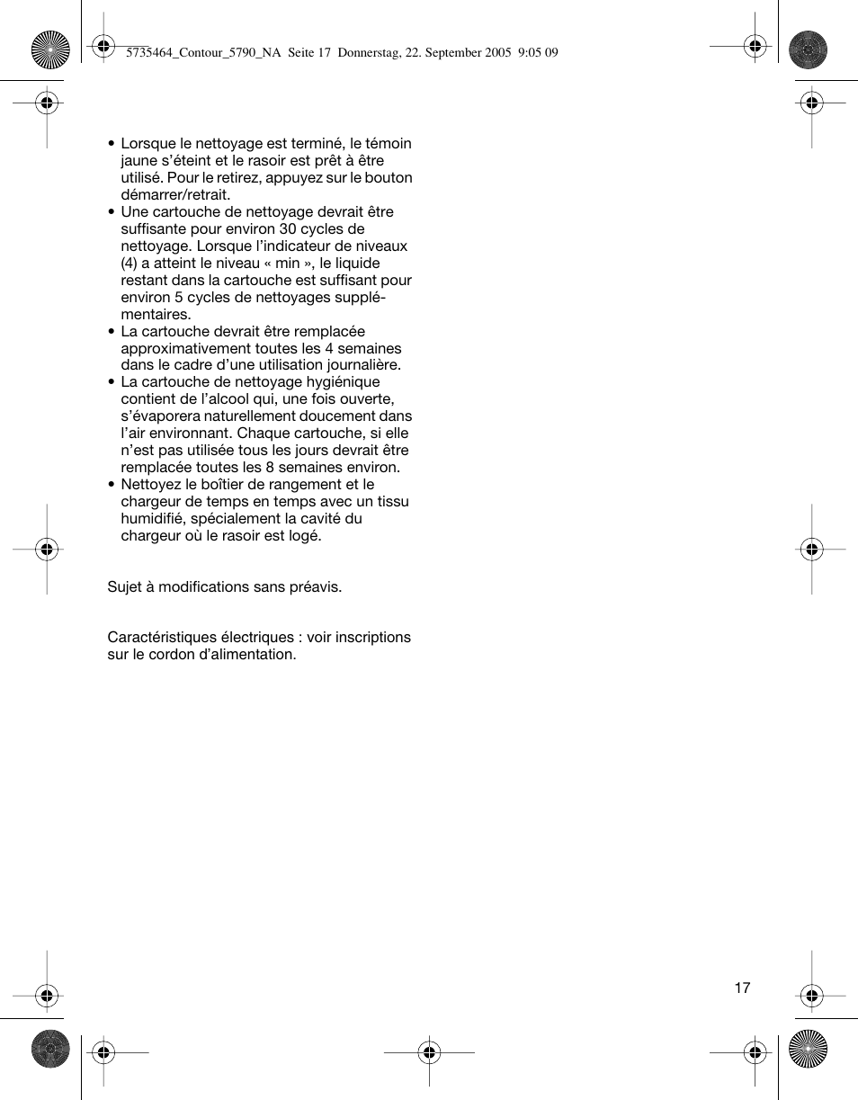 Braun 5790 Contour Series User Manual | Page 16 / 27