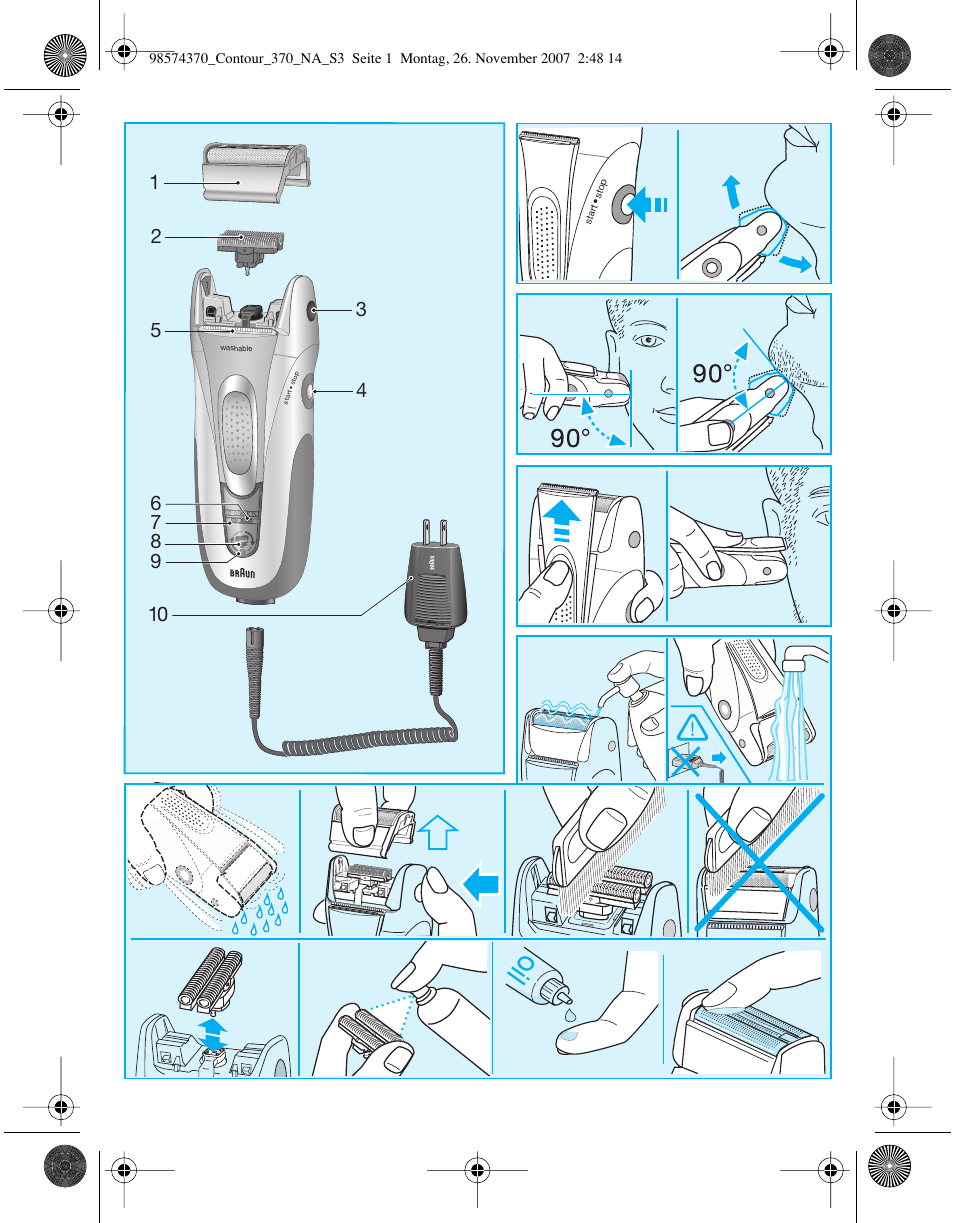 Braun 370 Series 3 User Manual | Page 3 / 18