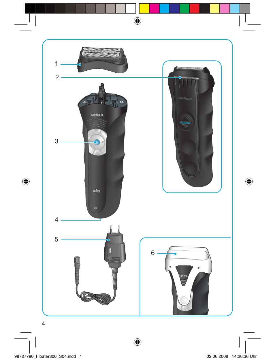 Braun 300 Series 3  RU User Manual | Page 3 / 45