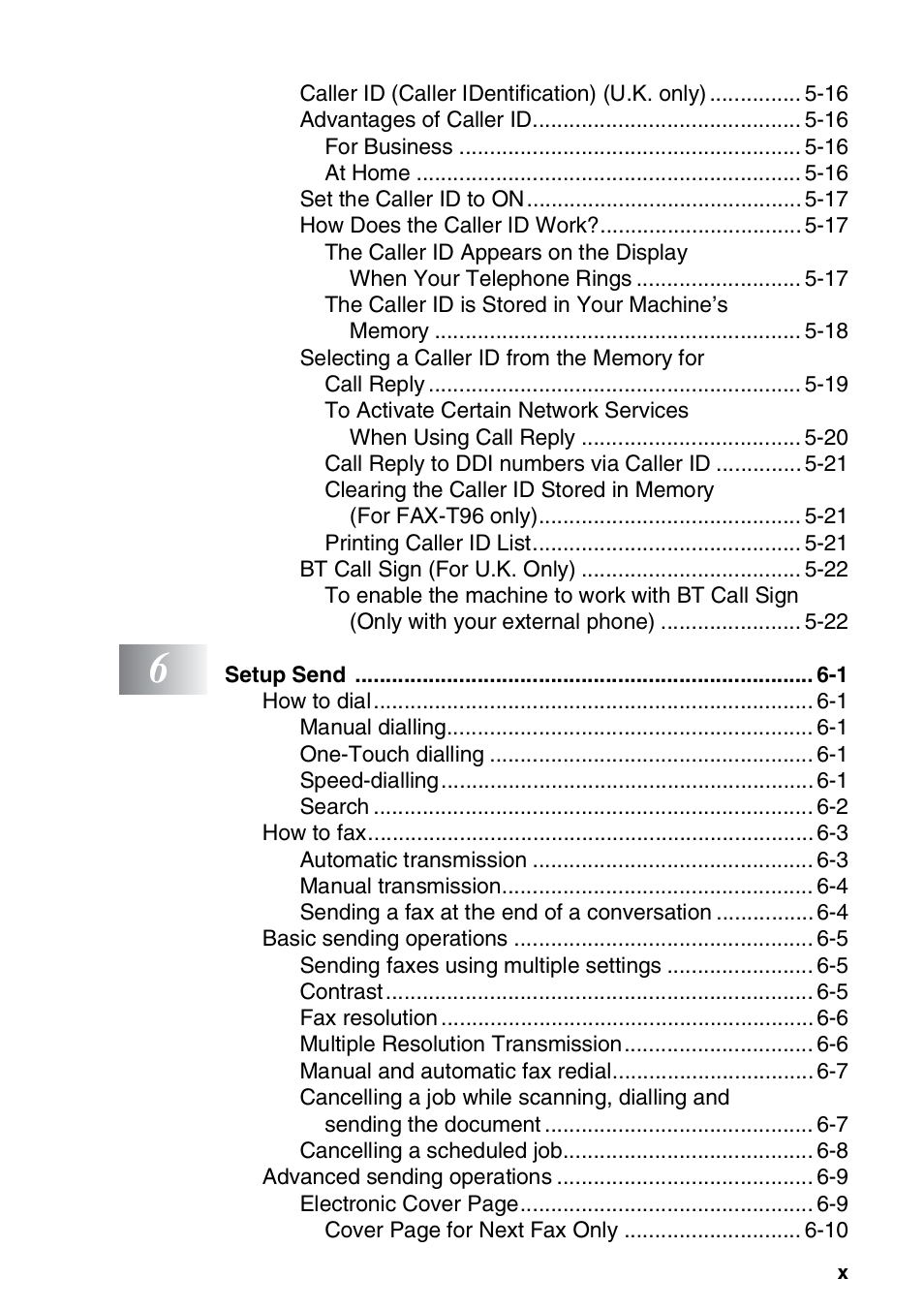 Brother FAX-T94 User Manual | Page 11 / 166