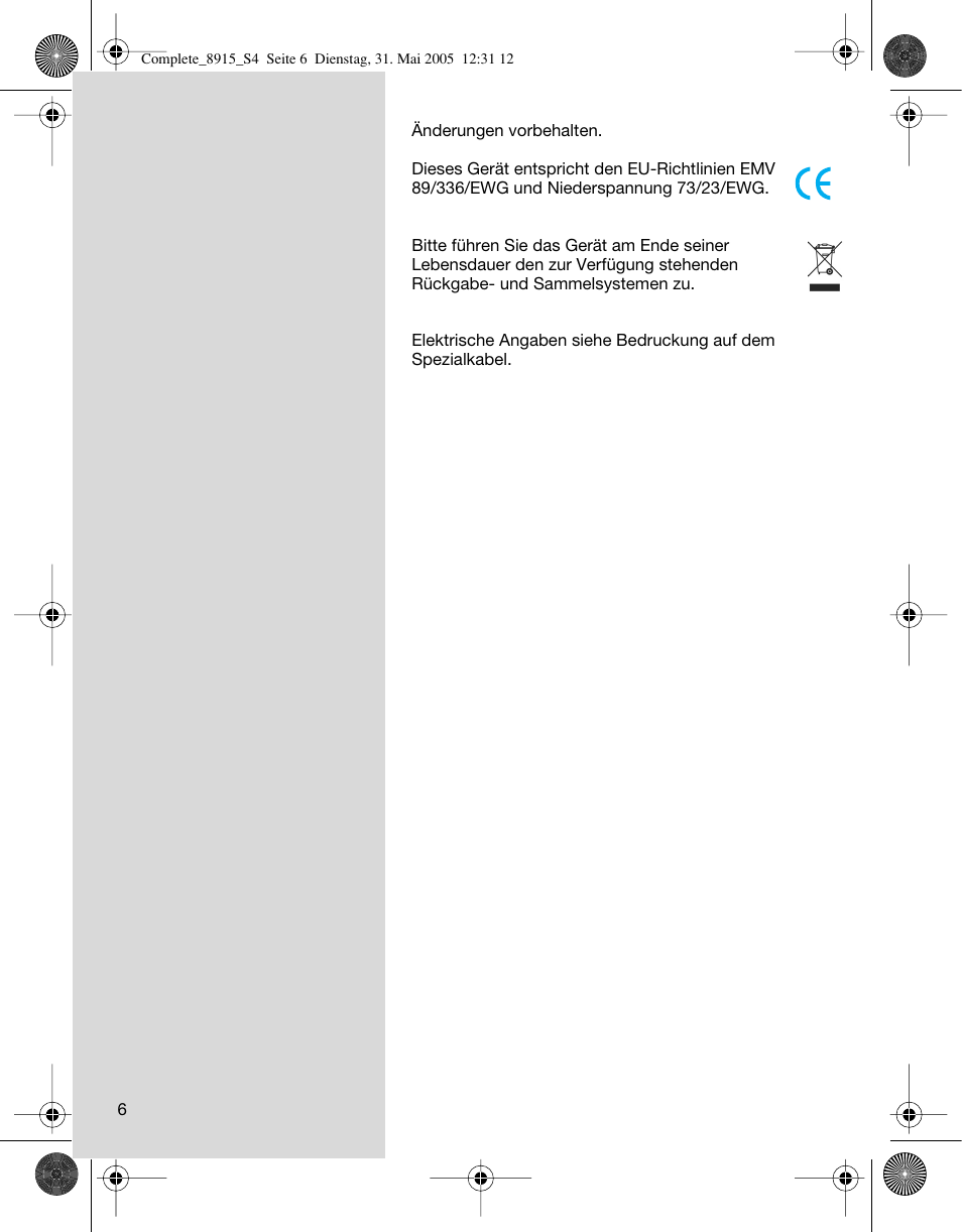 Braun 8915 360°Complete User Manual | Page 6 / 50