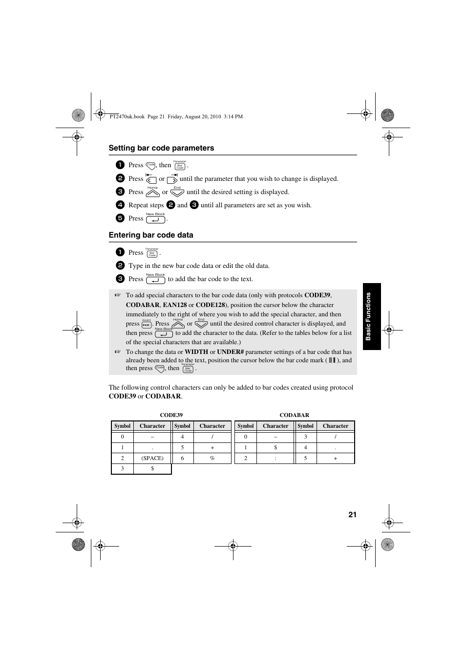 Brother PT-2470 User Manual | Page 31 / 66
