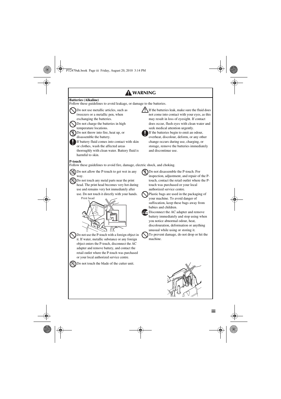 Brother PT-2470 User Manual | Page 5 / 66