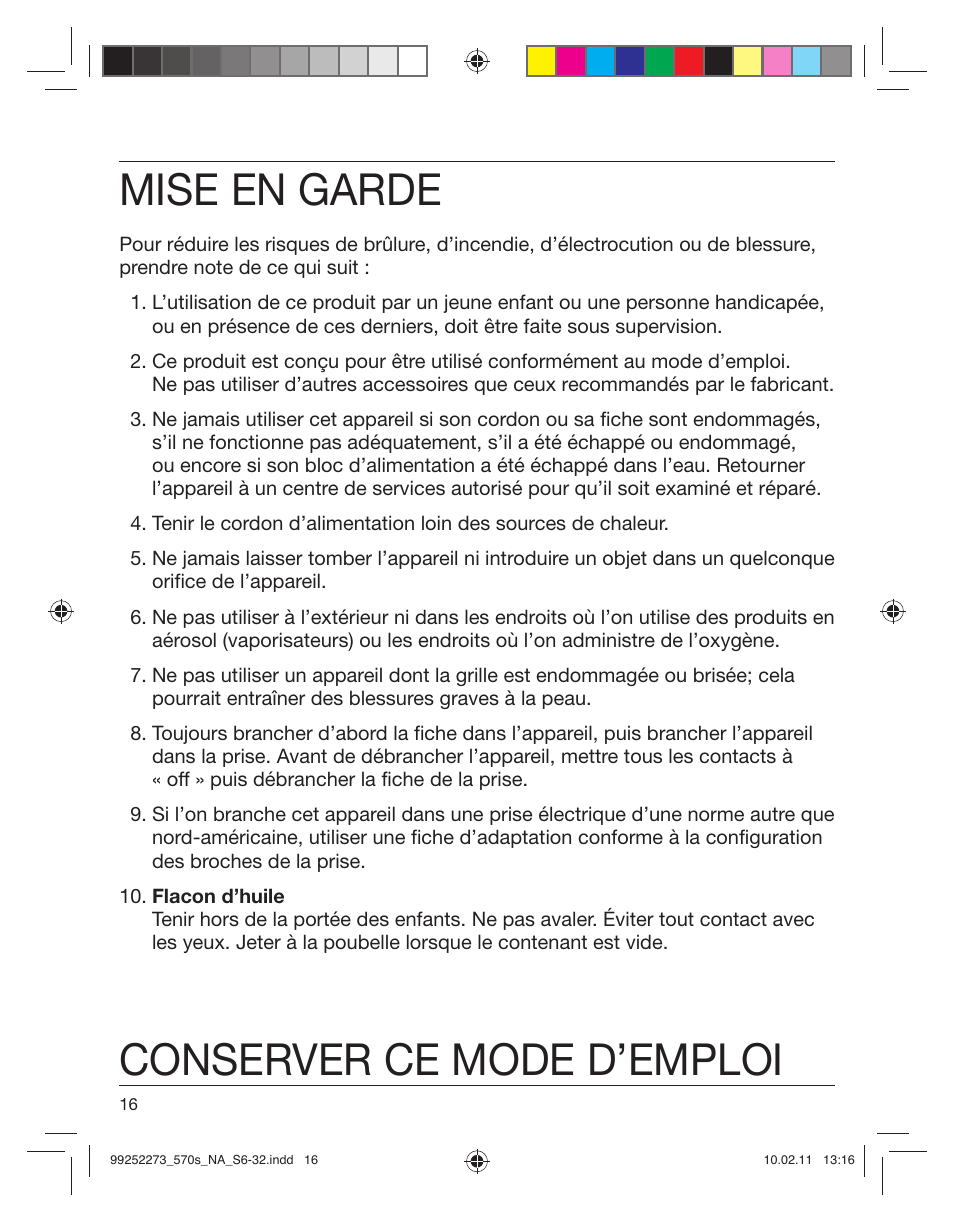 Mise en garde, Conserver ce mode d’emploi | Braun 530s-4 Series 5 User Manual | Page 15 / 28