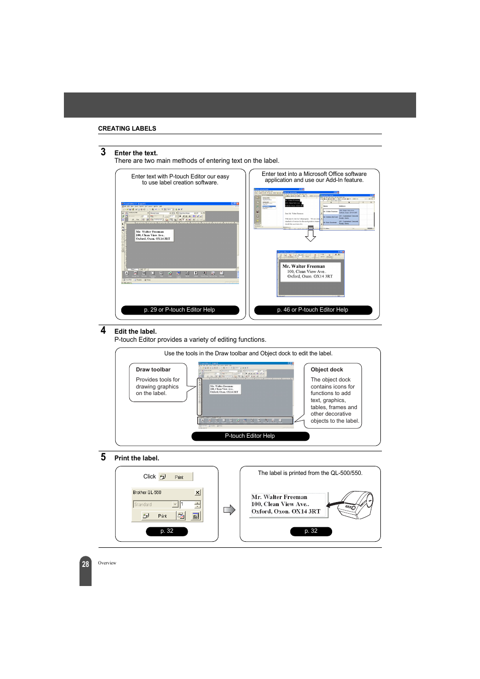 Brother QL-500A User Manual | Page 32 / 70