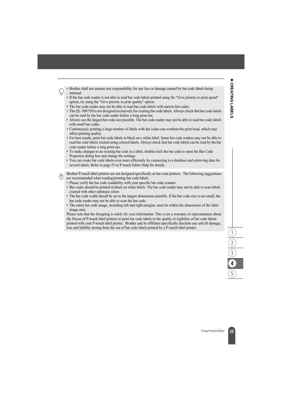 Brother QL-500A User Manual | Page 39 / 70
