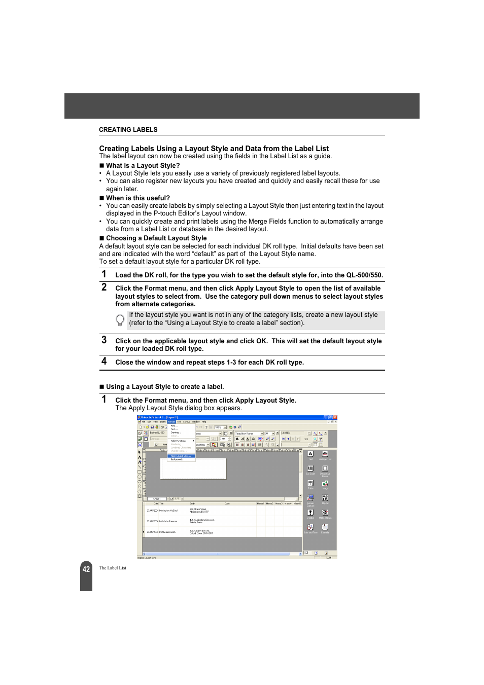Brother QL-500A User Manual | Page 46 / 70