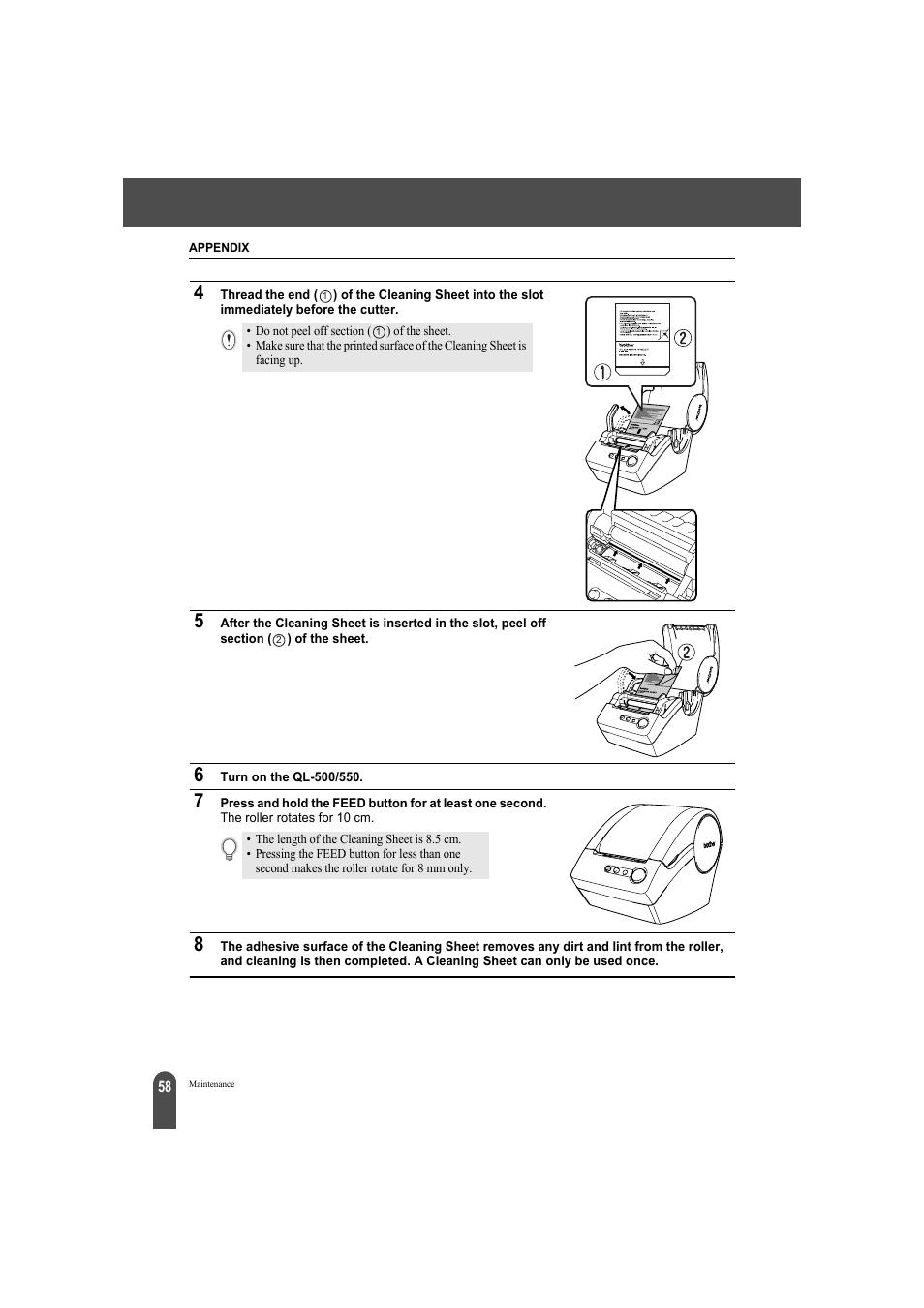 Brother QL-500A User Manual | Page 62 / 70