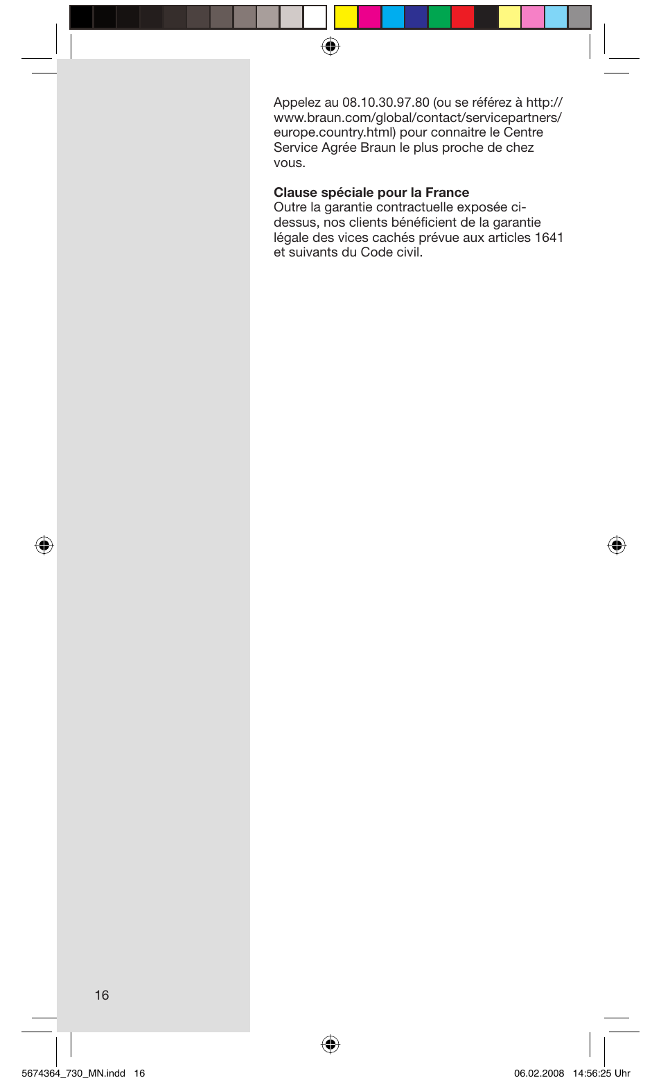 Braun 720 Series 7  FR User Manual | Page 16 / 59