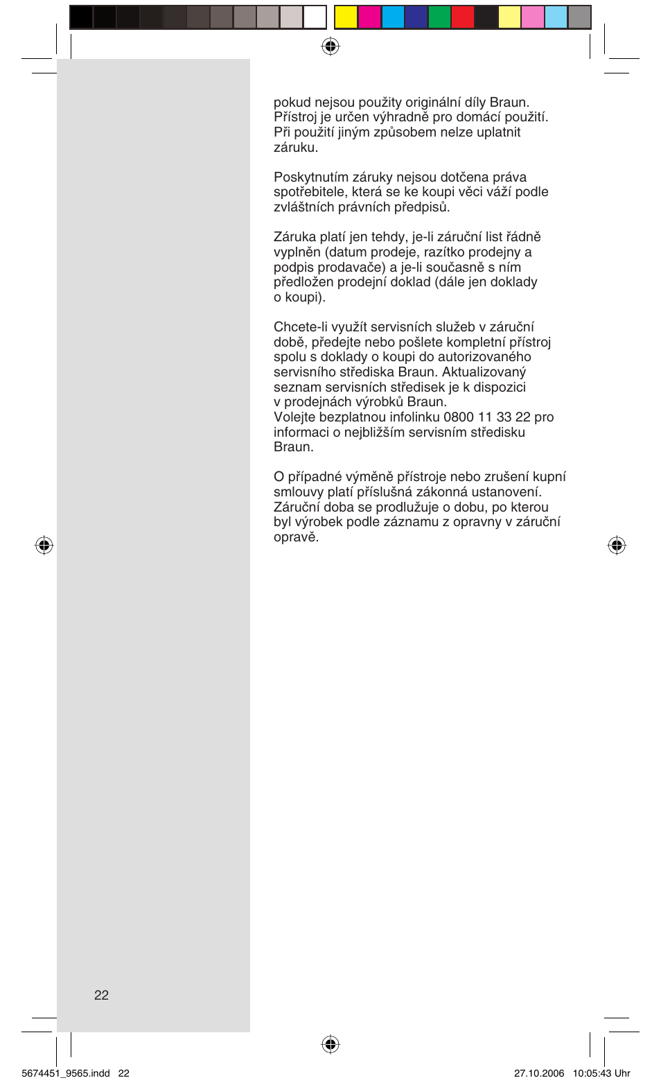 Braun 9565 Pulsonic User Manual | Page 22 / 61