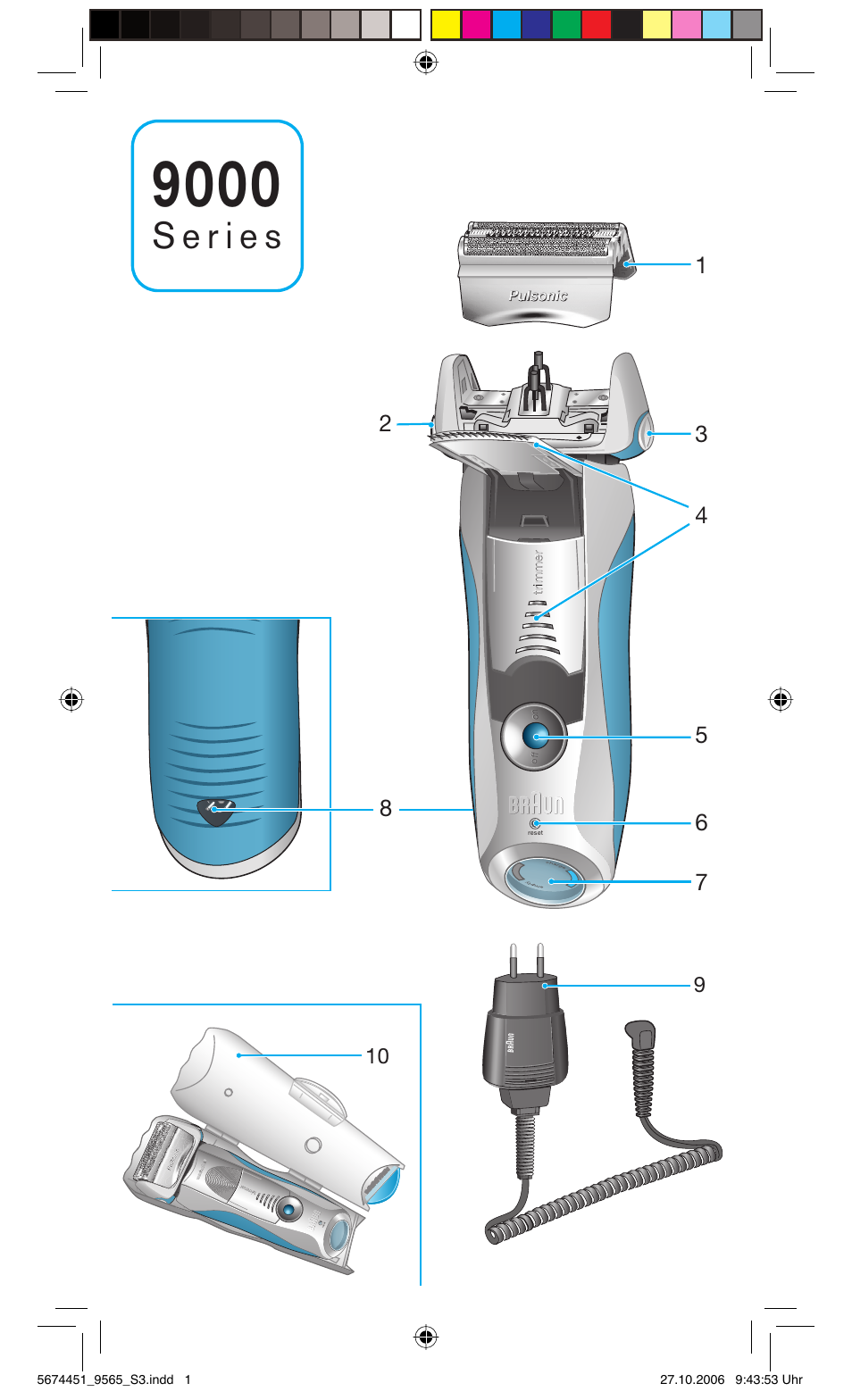 Braun 9565 Pulsonic User Manual | Page 3 / 61