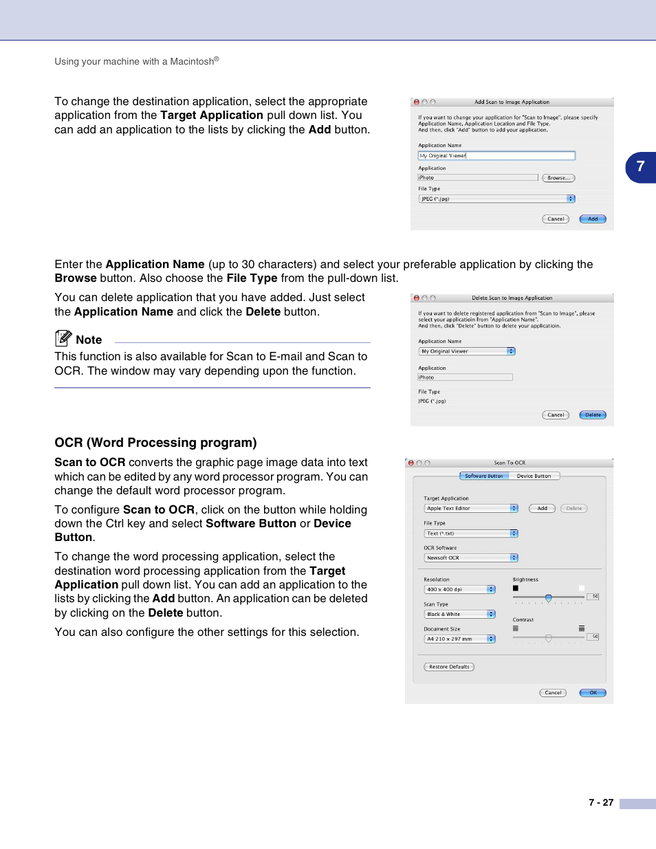 Ocr (word processing program) | Brother DCP-7010L User Manual | Page 106 / 117