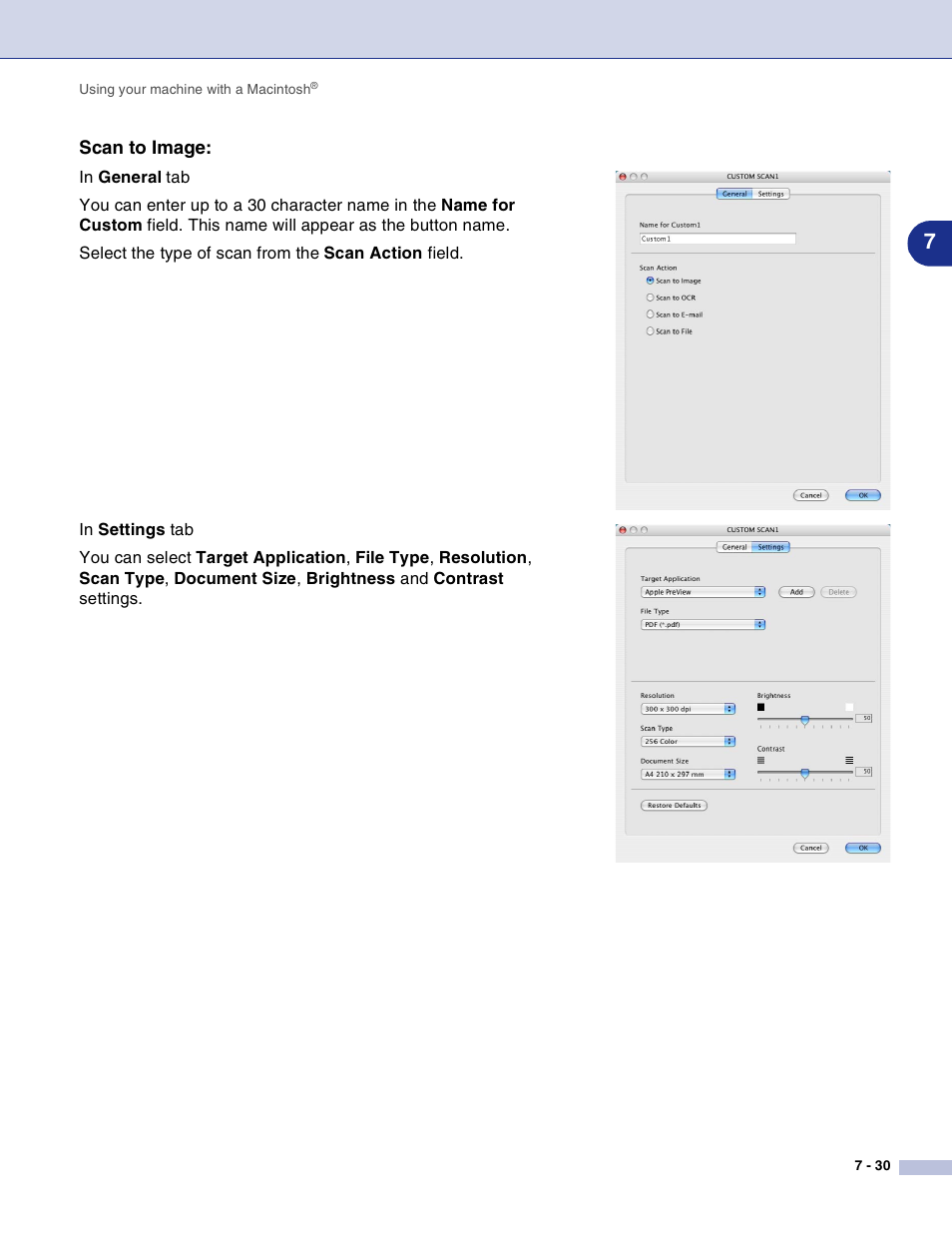 Scan to image | Brother DCP-7010L User Manual | Page 109 / 117